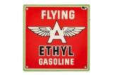 Flying A Ethyl Gasoline Porcelain Pump Plate