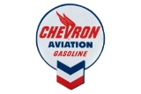 Chevron Aviation Gasoline Porcelain Pump Plate