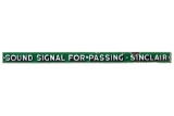 Sinclair Sound Signal For Passing Porcelain Sign