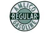 Amlico Regular Gasoline Porcelain Pump Plate