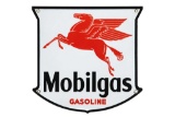 Mobilgas Gasoline Porcelain Pump Plate West Coast