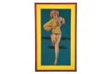 Skelly Framed Pin Up Girl Advertisement