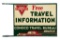 Rare Conoco Travel Information Bureau Tin Sign