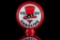 Rare Red Hat Gasoline Gas Pump Globe