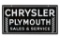 Chrysler Plymouth Sales & Service Porcelain Sign