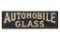 Early Automobile Glass Smaltz Wood Sign