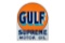 Gulf Supreme Motor Oil Porcelain Tombstone Sign