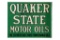 Quaker State Motor Oil Tin Flange Sign