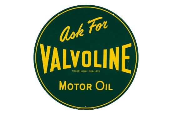 Valvoline Motor Oil Tin Sign