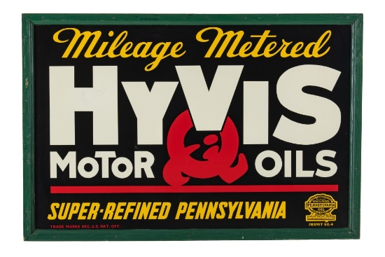 Hyvis Motor Oils Tin Sign