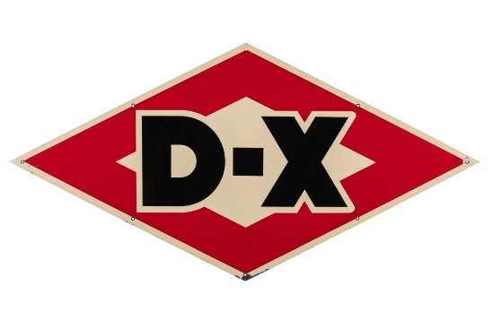 D-x Gasoline Porcelain Sign