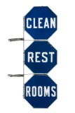 Pure Oil Clean Restrooms Porcelain Sign