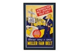 Miller Fan Belts Framed Advertisement