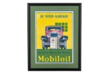 Early Framed Mobiloil Advertisement