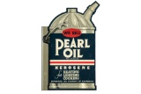 Pearl Oil Kerosene Tin Flange Sign