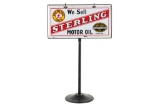 Sterling Motor Oil Porcelain Curb Sign