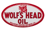 Wolfs Head Motor Oil Tin Sign