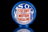 Rare Socony Gasoline Gas Pump Milk Glass Globe