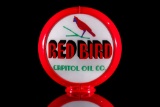 Rare Red Bird Gasoline Gas Pump Globe
