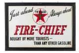 Texaco Fire-chief Just Ahead Tin Sign