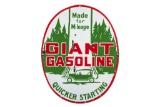 Very Rare Giant Gasoline Porcelain Sign