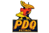 Rare Pdq Petrol Porcelain Neon Sign