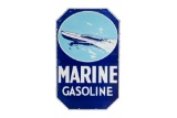 Rare Marine Gasoline Porcelain Sign