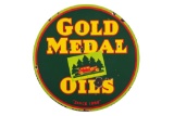 Rare Kunz Gold Medal Oils Porcelain Sign