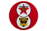 Texaco Ethyl Eight Ball Porcelain Curb Sign