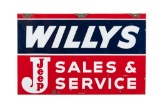 Willys Jeep Sales & Service Porcelain Sign