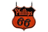 Phillips 66 Embossed Porcelain Neon Sign