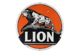 Lion Gasoline Porcelain Sign