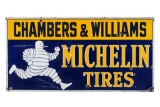 Michelin Tires Chambers & Williams Porcelain Sign