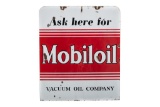 Early Vacuum Oil Ask For Mobiloil Porcelain Sign