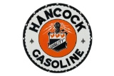 Rare Hancock Gasoline Porcelain Sign