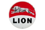 Lion Gasoline Porcelain Sign