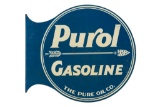 Purol Gasoline Tin Flange Sign