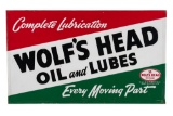 Wolf's Head Motor Oil Tin Sign