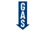 Gas Arrow Porcelain Sign