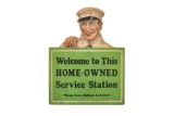 Iowa Home-owned Service Station Easle Back