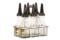 Lot Of 6 Oil Bottles With Rack