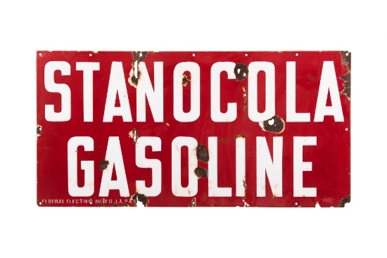Early Standard Stanocola Gasoline Porcelain Sign