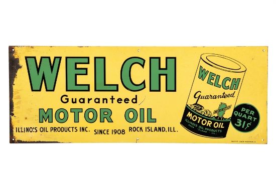 Welch Motor Oil Tin Sign