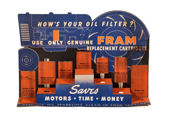 Early Fram Oil Filter Display