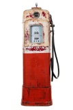 M&s 80 Tall Base Gas Pump With Original Paint
