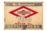 Diamond 76 Motor Oil Porcelain Sign