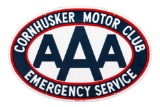 Cornhusker Aaa Motor Club Porcelain Sign
