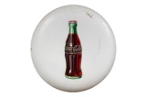 Coca Cola Button White With Bottle