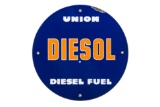 Union 76 Diesol Porcelain Gas Pump Plate
