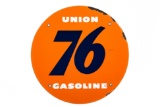 Union 76 Gasoline Porcelain Gas Pump Plate